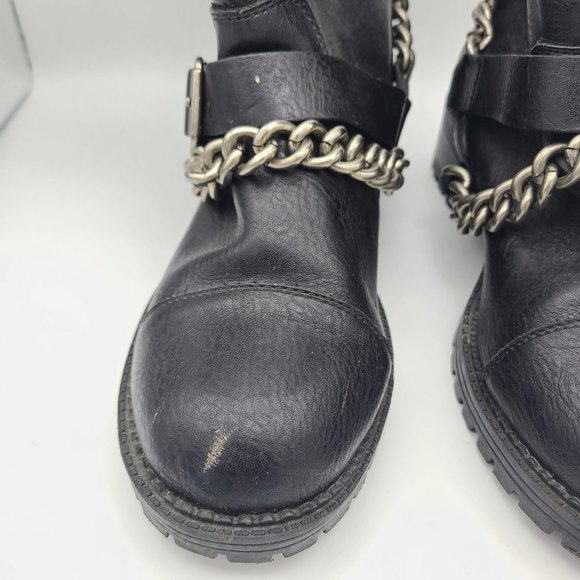 Kendall & Kylie Buckle and Chain Moto Boots - Picture 8 of 10